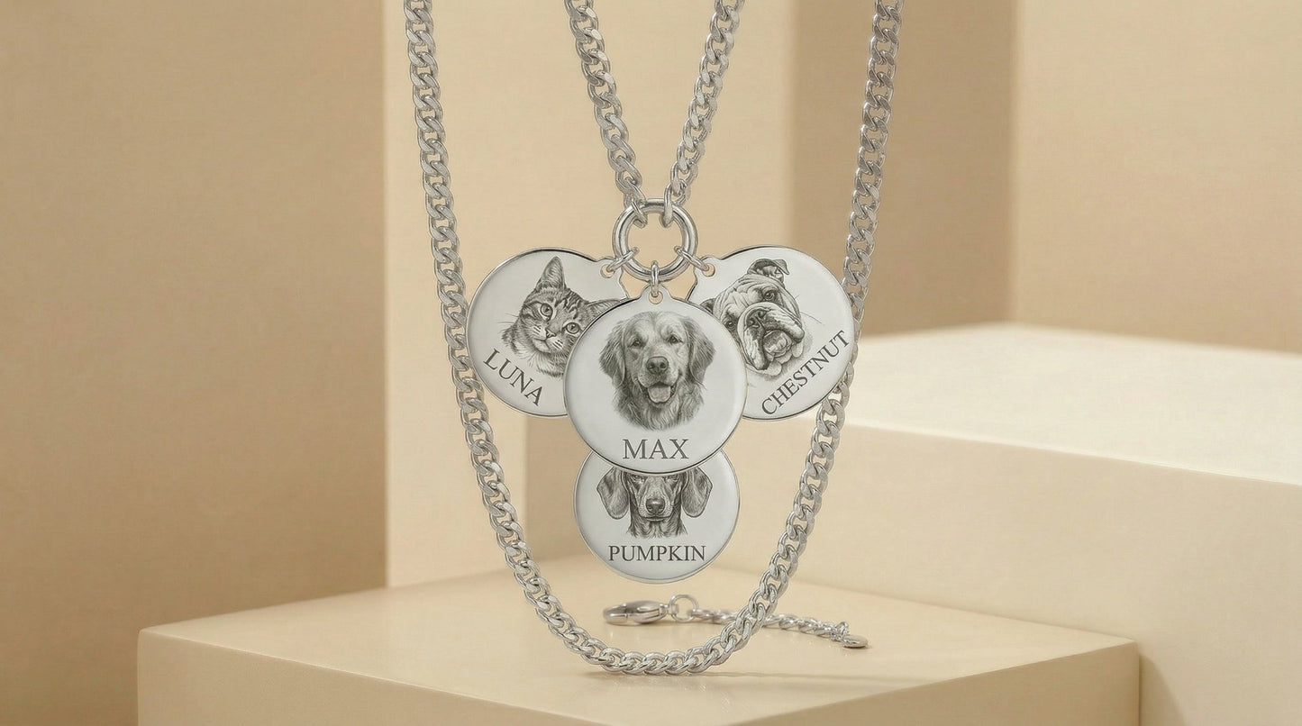 Custom Pet Name Necklace - PawVibe
