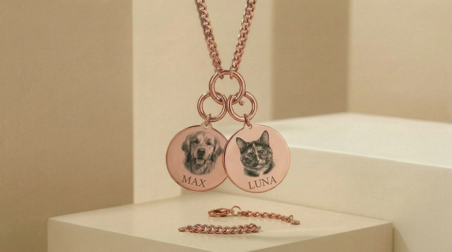 Custom Pet Name Necklace - PawVibe
