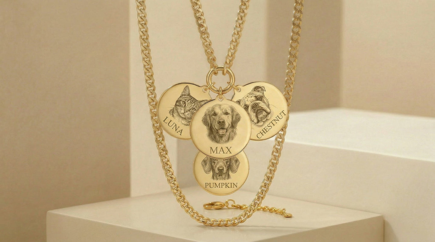 Custom Pet Name Necklace - PawVibe