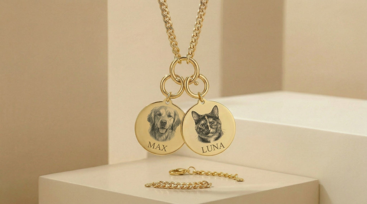 Custom Pet Name Necklace - PawVibe