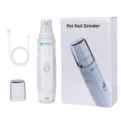 Dog Nail Grinder USB Rechargeable Electric Pet Paws Clipper & Trimmer Painless Paws Grooming Quiet 2 - Speed Dog Nail File - PawVibe